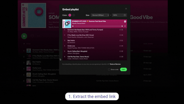 How to embed Spotify