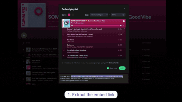 How to embed Spotify